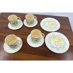 Vintage Cabbage Patch kids Play Plastic Dishes Set 12 Pcs HG Industries‎ 1980's